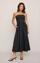 Load image into Gallery viewer, SUNSOUGHT STRAPLESS MIDI DRESS - BLACK