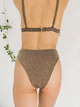 Load image into Gallery viewer, Sandy Gold Metallic Bikini Bottom
