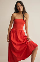 Load image into Gallery viewer, SUNSOUGHT STRAPLESS MIDI DRESS - LYCHEE
