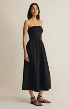 Load image into Gallery viewer, SUNSOUGHT STRAPLESS MIDI DRESS - BLACK
