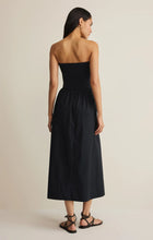 Load image into Gallery viewer, SUNSOUGHT STRAPLESS MIDI DRESS - BLACK
